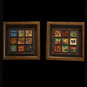 Wall Picture Frames Butterflies Theme Bundle Of 2